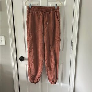 7 For All Mankind Brown Cargo Jumpsuit Relaxed Fit